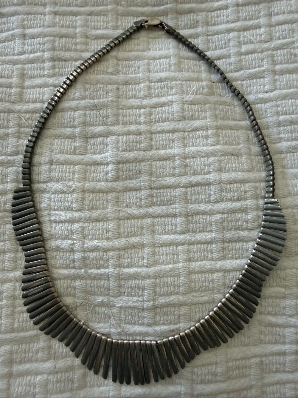 Vintage 925 Sterling Silver Cleopatra Neckkace - Italian 16.5 “.